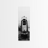 Weathered Lantern, Coastal Art, Canvas Print, nautical wall art, seascape painting, coastal decor, moody art, rustic wall art, guest room art