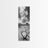 Desert Cracked Earth, Canvas Print, Moody Southwest Wall Art, Joshua Tree Art, Rustic Landscape Art, Extra Wide Art, Above Sofa