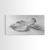 White Leaf, Botanical Prints, Minimalist Art, Wabi Sabi Wall Art, Monochrome Art, Modern Art, Living Room Art, Canvas Print