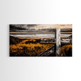 Rustic Cross, coastal landscape art, farmhouse art, nautical wall art, inspirational wall decor, beach house decor, Canvas Print