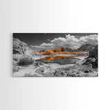 Desert Oasis Reflection Canvas Print Joshua Tree Art Southwest Wall Art Panoramic Art Above Sofa Art Gift Idea Rustic Wall Art