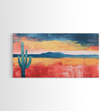 Desert Landscape Art, Framed Canvas Print, Joshua Tree Art, Southwest Wall Art, Extra Wide Art, Above Bed Wall Art, Boho Art, Rustic Decor