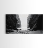 Canyon, moody art, dramatic landscape, rustic decor, wabi sabi art, minimalist art, vertical wall art, farmhouse art, framed canvas print