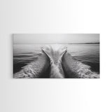 Nautical painting, ocean waves, coastal decor, seascape painting, panoramic art, extra wide art, framed canvas print