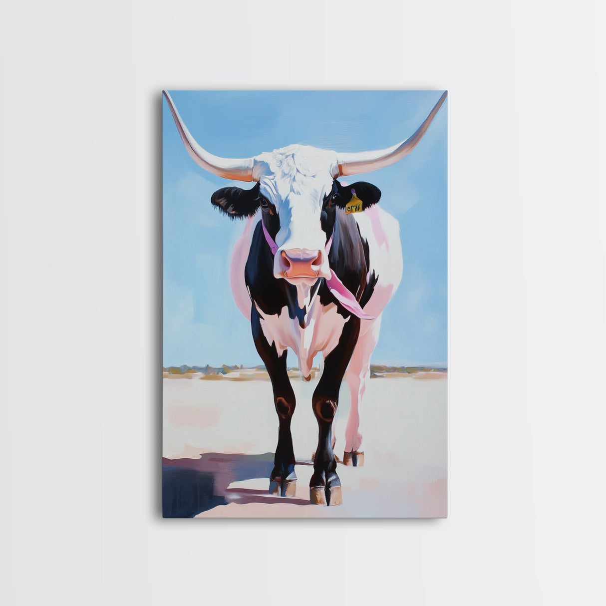Longhorn Cow, Western Wall Art, Rustic Decor, Canvas Print, Southwest Wall Art, Farmhouse Art, Gift Idea, Living Room Art, Boho Art