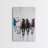 Modern Cowgirl, Western Fashion, Framed Canvas Print, black cowgirl painting, pink abstract art, light pink wall art, bold color art, gift idea for her