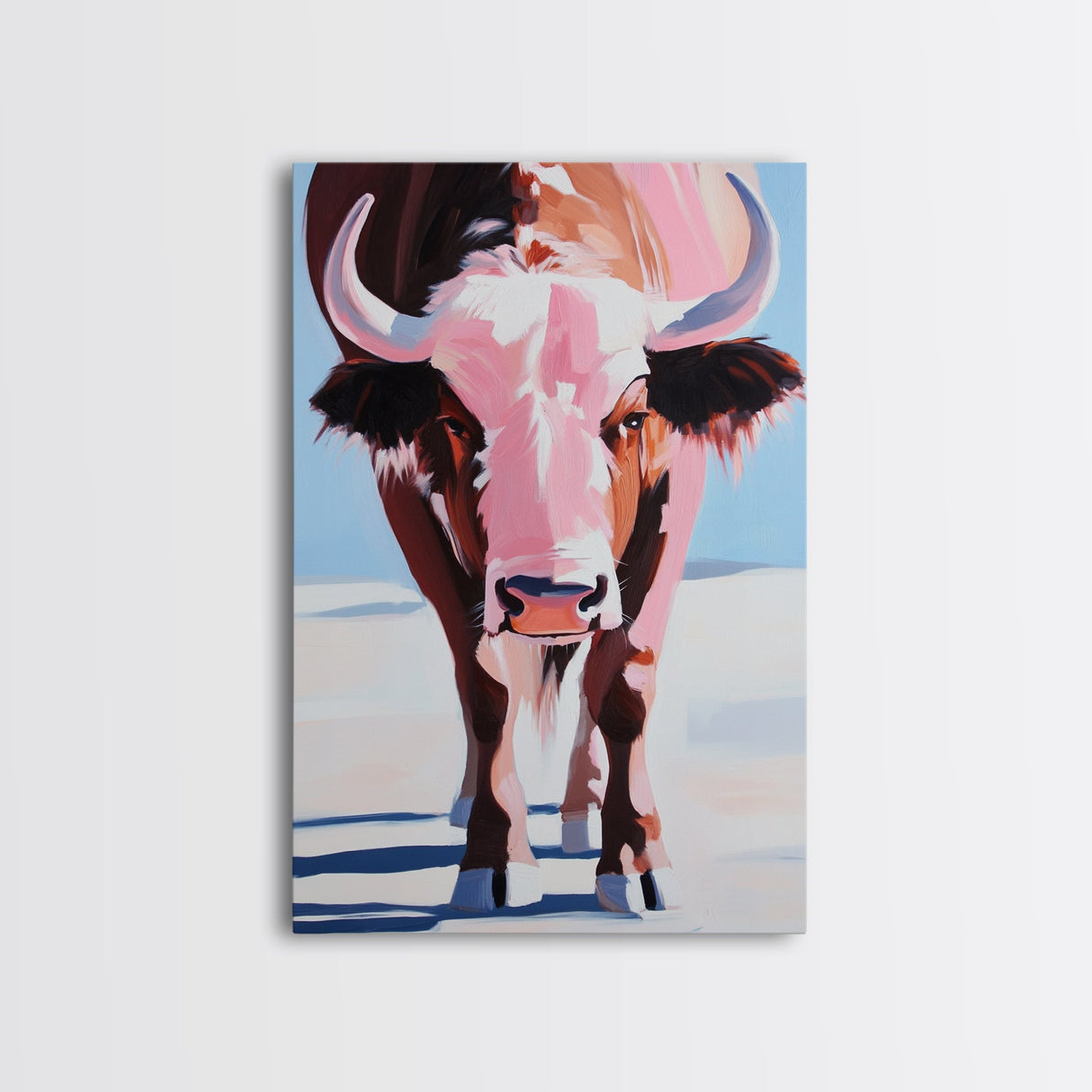 Bison Painting, Western Art, Framed Canvas Print, rustic wall art, vintage horse art, southwest wall art, farmhouse art, gift idea for him