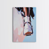 Pink Cowboy Boots, Coastal Cowgirl Art, Western Aesthetic, Framed Canvas Print, Rustic Decor, Light Pink Wall Art, Bedroom Art, Farmhouse Art, Gift Idea