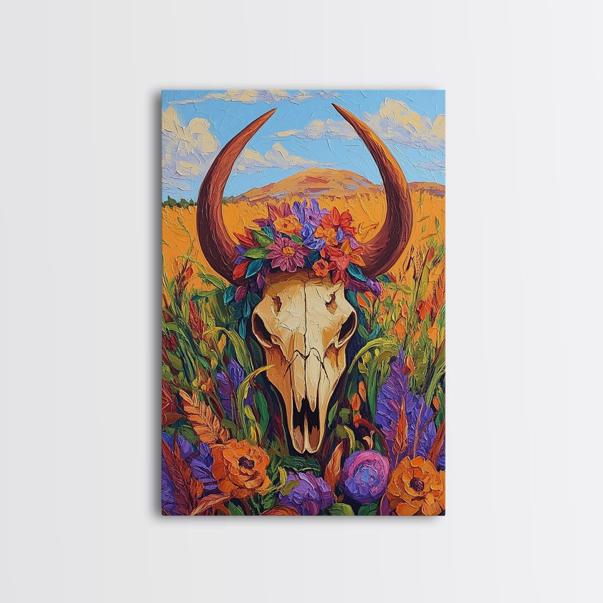 Western Carriage Art, Bold Color Painting, Southwest Wall Art, Framed Canvas Print, Rustic Decor, Moody Art, Extra Wide Art, Farmhouse Aesthetic, Gift Idea