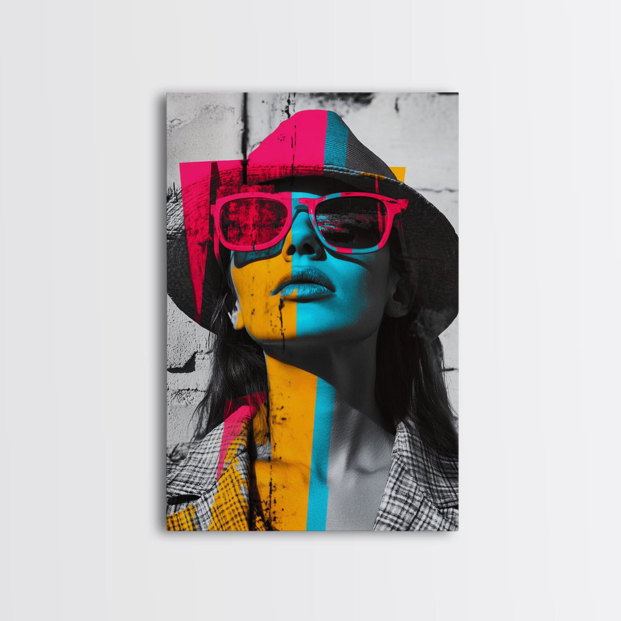 Urban Pop Art, Woman Portrait, Graffiti Wall Art, Chicano Art, Contemporary Art, Gift Idea, Framed Canvas Print, Whimsical Art