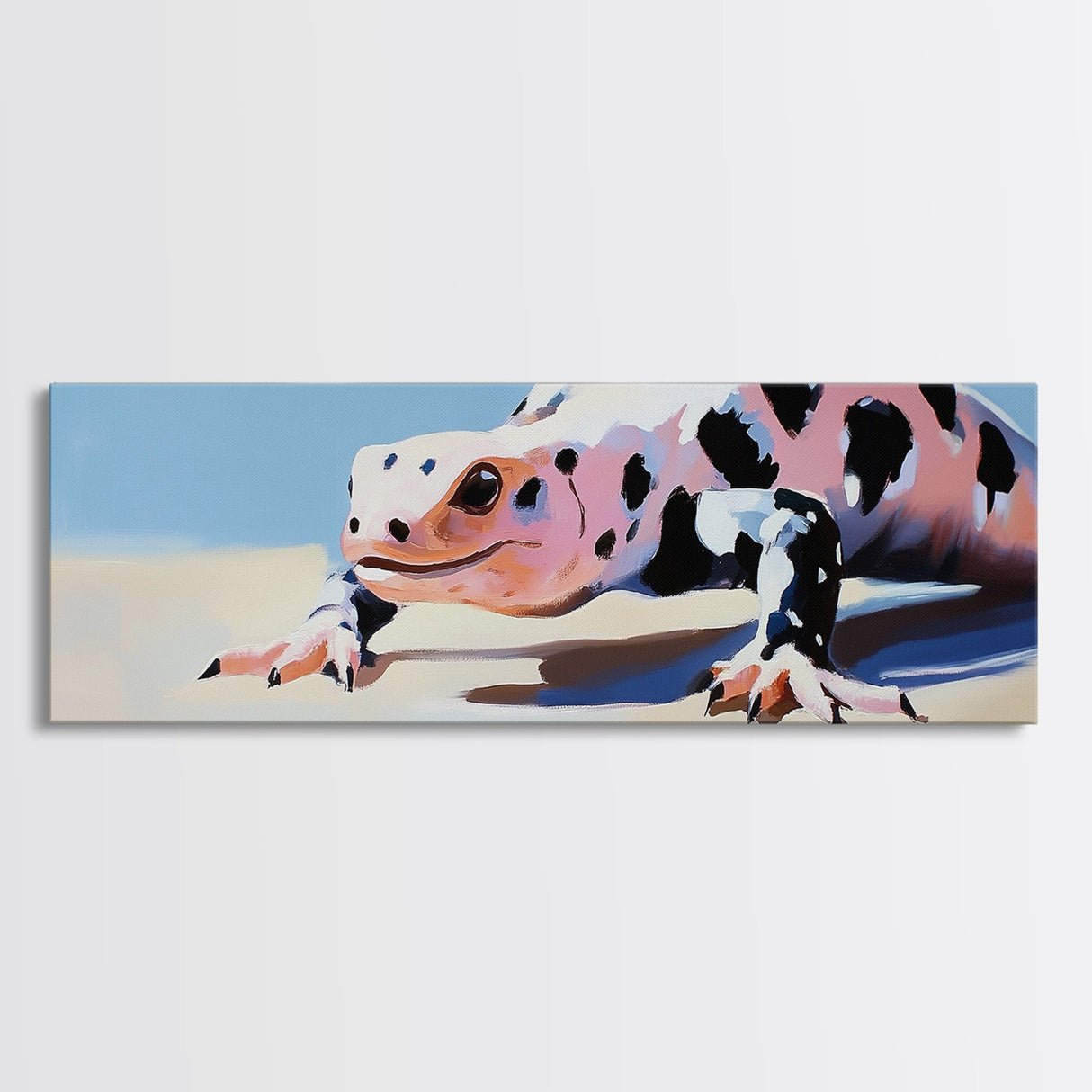 Lizard Art, Framed Canvas Print, Whimsical Art, Moody Art, Extra Wide Art, Southwestern Decor, Rustic Wall Art, Above Sofa Art, Gift Idea