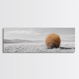 Tumbleweed, Desert Landscape, Southwest Wall Art, Minimalist Art, Extra Wide Art, Panoramic Art, Framed Canvas Print, Wabi Sabi Art