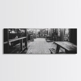 Old Wooden Dock, Moody Art, Canvas Print, Coastal Decor, Rustic Wall Art, Wabi Sabi Art, Extra Wide Art, Nautical Wall Art