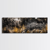 Bald Eagle, wildlife art, eagle painting, southwest wall art, rustic decor, panoramic painting, moody art, framed canvas print, above sofa art