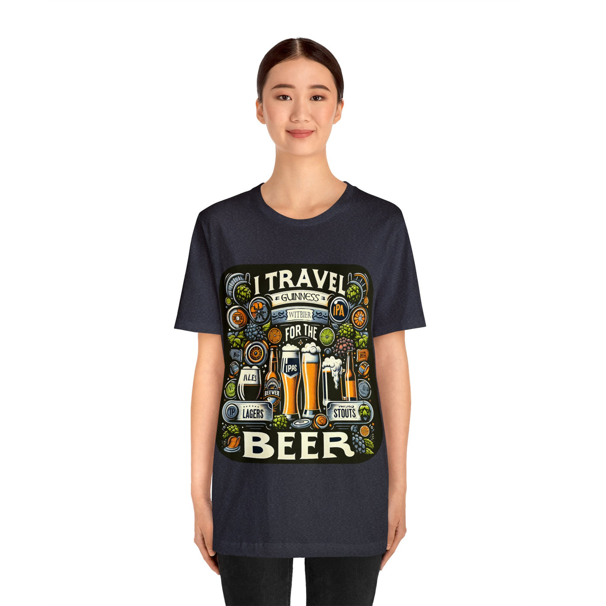 "I Travel for The Beer" full color T-shirt