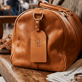 Rounded Leather Luggage Tag
