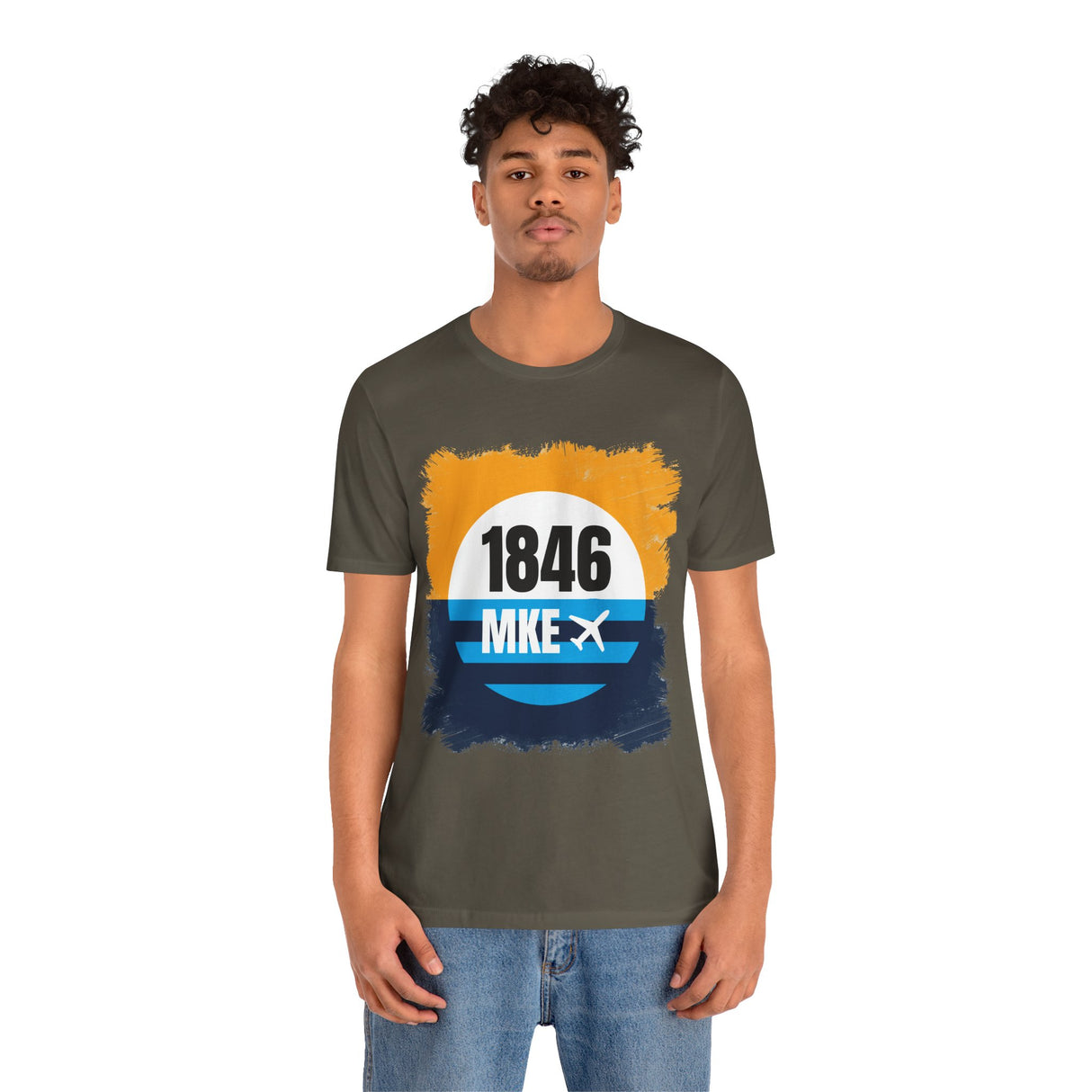 MKE - 1846 - Airport Travel Shirt - Milwaukee Peoples Flag