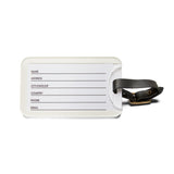 Heroic Firefighter Luggage Tag - Flame Background Travel Accessory