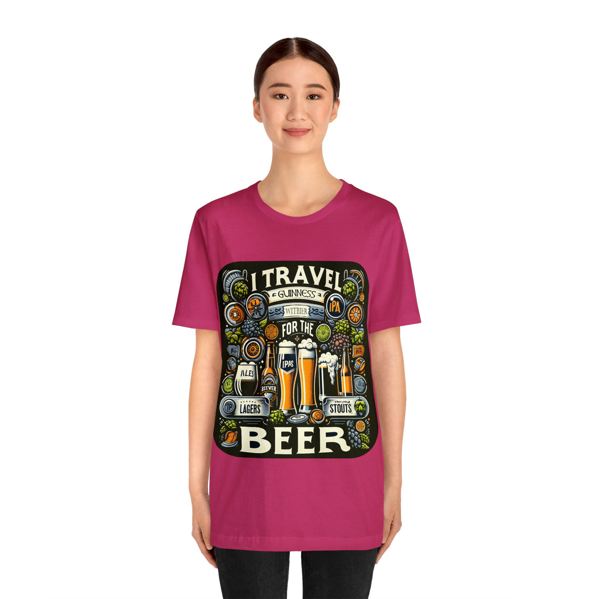 "I Travel for The Beer" full color T-shirt