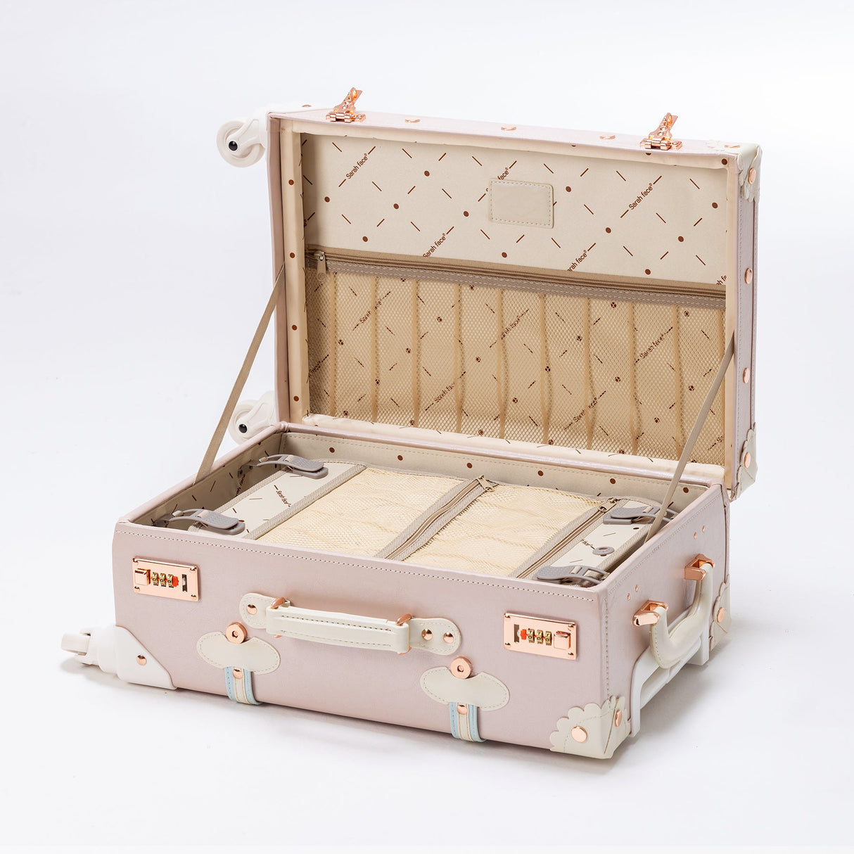 SarahFace Spinner Suitcase - Cherry Pink's