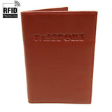 RFID Genuine Leather Passport Case