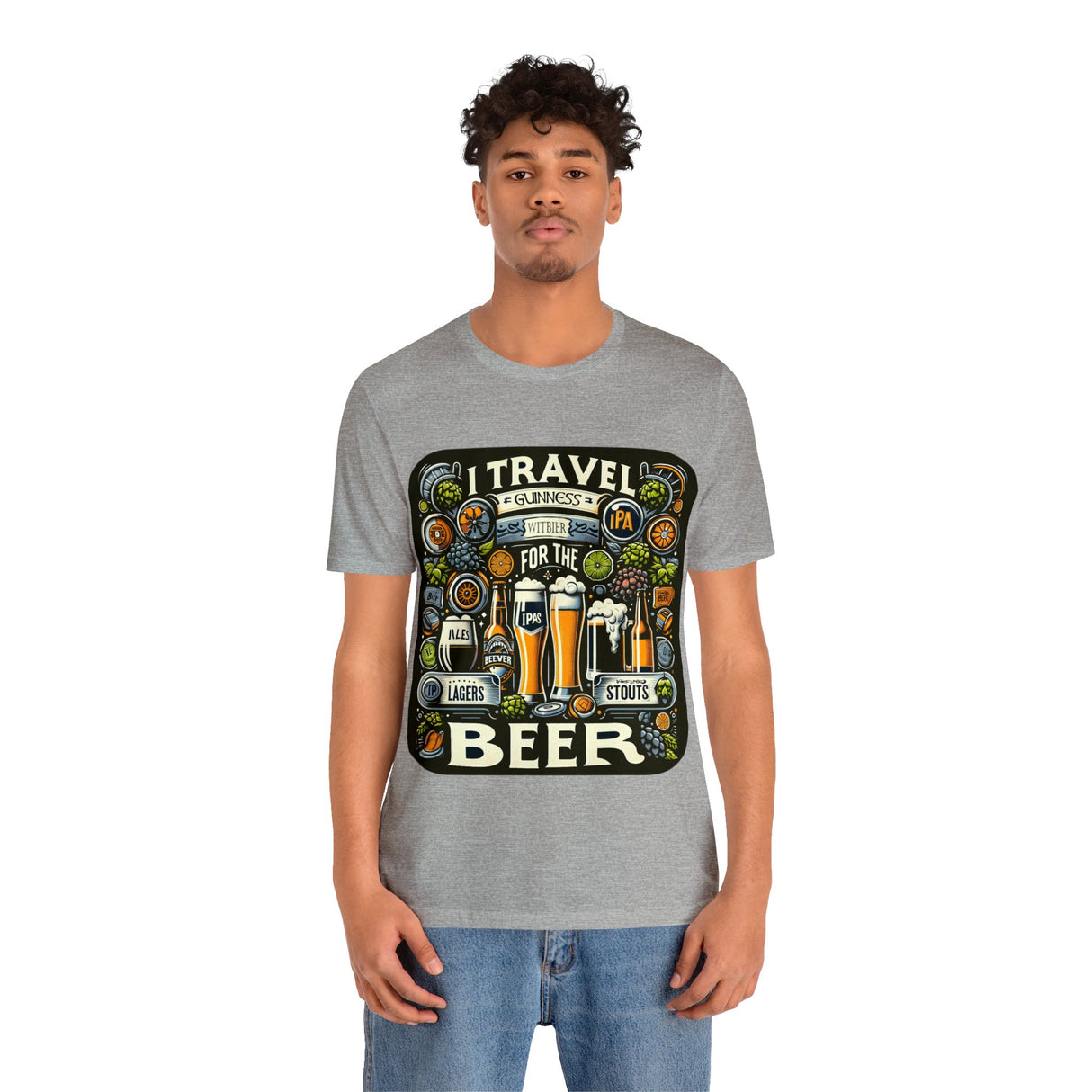 "I Travel for The Beer" full color T-shirt