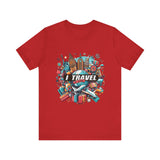 Camiseta a todo color "Viajo Para Comprar" 