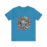 Camiseta a todo color "Viajo Para Comprar" 