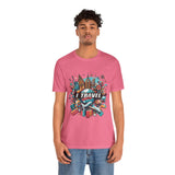 Camiseta a todo color "Viajo Para Comprar" 