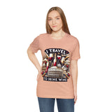 "I Travel to Drink Wine" full color T-shirt