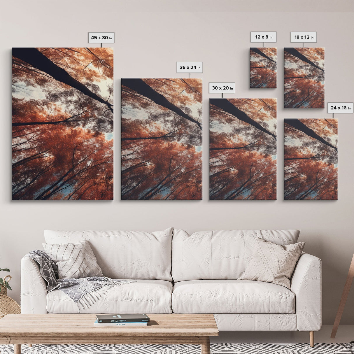 Trees Wall Art, Fall Art Print, Nature Print, Canvas Print, Wall Art, 3 Piece Wall Art, Farmhouse Wall Decor, Living Room Art, Office Prints