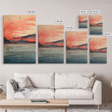 Volcano Print,  Asian Art, Japanese Wall Art, Canvas Print, Wall Art, 3 Piece Wall Art, Office Decor, Beach House Wall Decor, Office Art