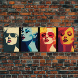 Pop Art Print, Kitchen Wall Decor, Framed Canvas Print, Warhol Inspired Colorful MCM Pop Art, Midcentury Modern