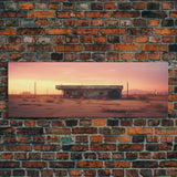 Urban Decay Graffiti Punk Wall Art, Street Art, Framed Canvas Print, Abandoned Diner, Limited Edition, High Quality Art, Game Room Art