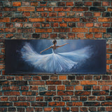 Ballerina Wall Art Watercolor Framed Canvas Print, Ballet Wall Decor, Ballet Prints, Ballerina Tutu and Slippers, Girl Room Nursery Art