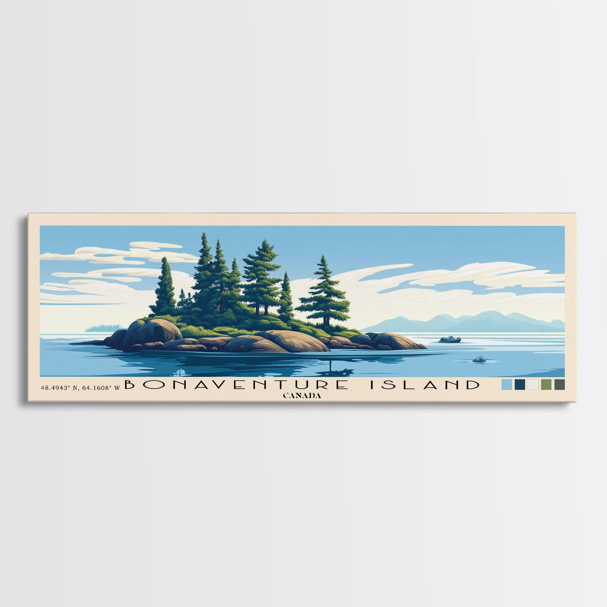 Bonaventure Island, Canada Panoramic Print, Vacation Gift, Canada Wall Art, Vacation Wall Art, Vacatation Memories, Beach Decor, Beach Or Lakehouse Art
