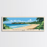 Burwood Beach, Jamaica Panoramic Beach Print, Vacation Gift, Jamaica Wall Art, Beach Painting, Beach Decor, Beach Painting