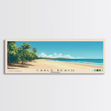 Cable Beach, Australia Panoramic Beach Print, Vacation Gift, Australia Wall Art, Framed Canvas Print, Framed Beach Painting