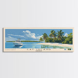 Cat Island, Bahamas Panoramic Beach Print, Vacation Gift, Bahamas Wall Art, Beach Painting, Beach Decor, Beach Painting