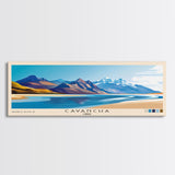 Cavancha, Chile Panoramic Print, Vacation Gift, Chile Wall Art, Beach Painting, Beach Decor, Large Wall Art, Wood Frame Art
