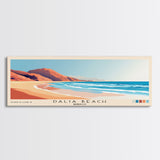 Dalia Beach, Morocco Panoramic Beach Print, Vacation Gift, Morocco Wall Art, Beach Painting, Beach Decor, Beach Painting