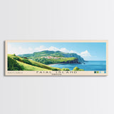 Faial Island, Portugal Panoramic Print, Vacation Gift, Portugal Wall Art, Beach Painting, Beach Decor, Large Wall Art, Wood Frame Art