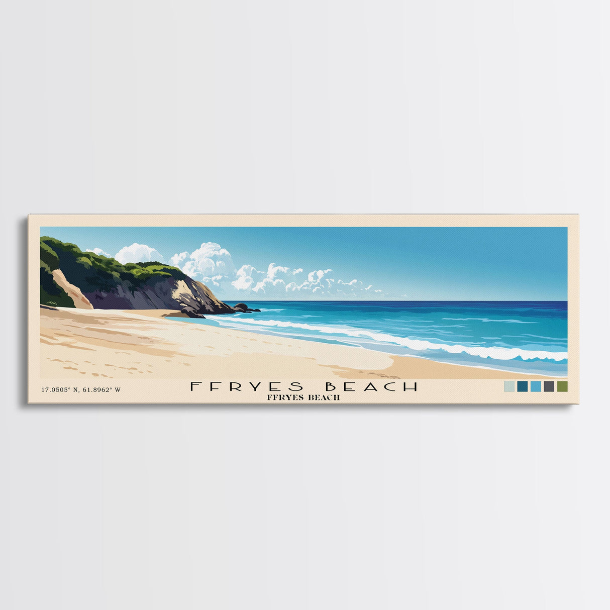 Ffryes Beach, Ffryes Beach Panoramic Print, Vacation Gift, Ffryes Beach Wall Art, Vacation Wall Art, Vacatation Memories, Beach Decor, Beach Or Lakehouse Art