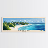 Hadahaa, Maldives Panoramic Beach Print, Vacation Gift, Maldives Wall Art, Framed Canvas Print, Framed Beach Painting