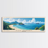 Koh Phayam, Thailand Panoramic Print, Vacation Gift, Thailand Wall Art, Beach Painting, Beach Decor, Beach Or Lakehouse Art