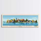 Thousand Islands, New York Panoramic Print, Vacation Gift, New York Wall Art, Vacation Wall Art, Vacatation Memories, Beach Decor, Beach Or Lakehouse Art