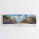 Tallahassee Florida Travel Poster, Framed Canvas Print, Wall Art, Home Decor, Travel Gift, Living Room Art, Retro Style Art