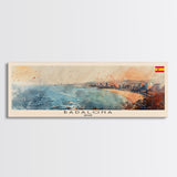 Badalona Spain Travel Print Wall Art, Panoramic City Art, Travel Art, Wall Decor, Vacation Gift, Framed Canvas Print Or Metal Art