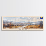 Brčko Bosnia Wall Art, Panoramic Travel Poster, Panoramic Framed Canvas Print, City Wall Art, Wall Hanging Home Decor, Travel Art