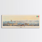 Foggia Italy Wall Art, Panoramic Travel Poster, Panoramic Framed Canvas Print, City Wall Art, Wall Hanging Home Decor, Travel Art